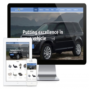 易优汽车配件外贸响应式英文网站模板【编号809】