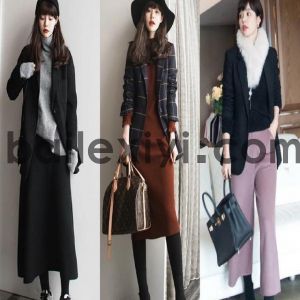秋冬日常气质穿搭，大衣搭配针织裙，穿出美的你