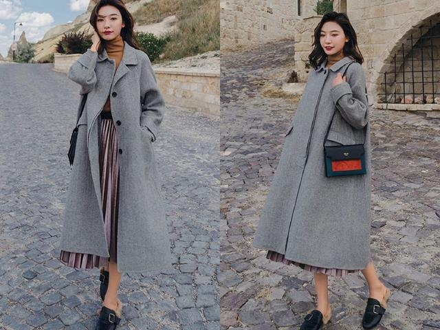秋冬毛呢大衣 穿上就很美，简单又大方(图9)