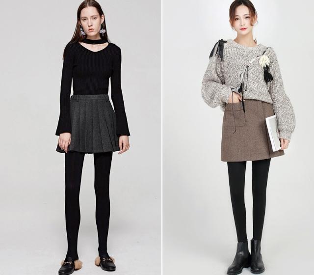 打底裤今年流行穿法，时尚保暖穿出质感美(图2)