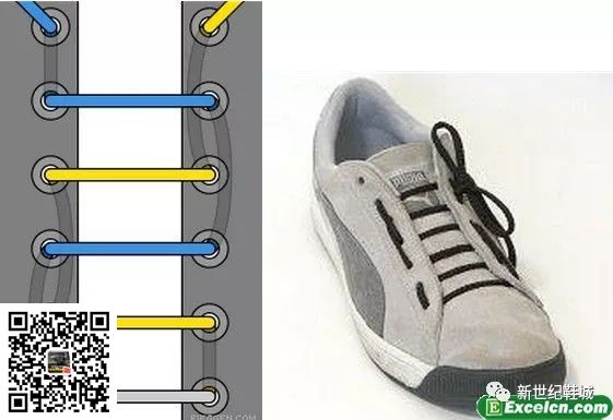 鞋带的24种系法图解(图6)