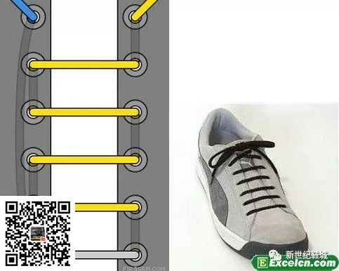 鞋带的24种系法图解(图5)