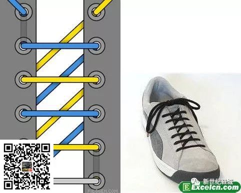 鞋带的24种系法图解(图7)