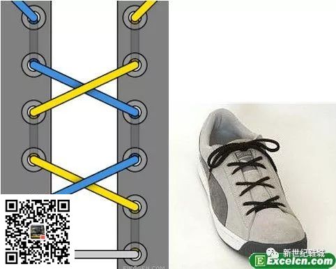 鞋带的24种系法图解(图13)
