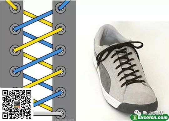 鞋带的24种系法图解(图16)