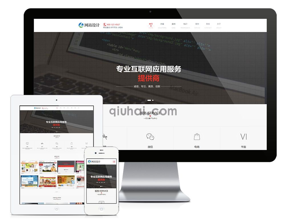 易优响应式网站建设小程序开发类网站模板【编号10644】(图1)
